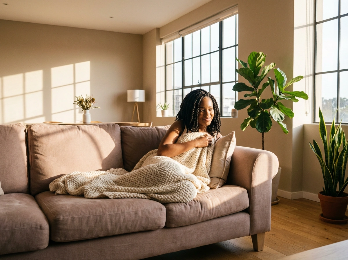Afro Twists in a relaxed everyday setting